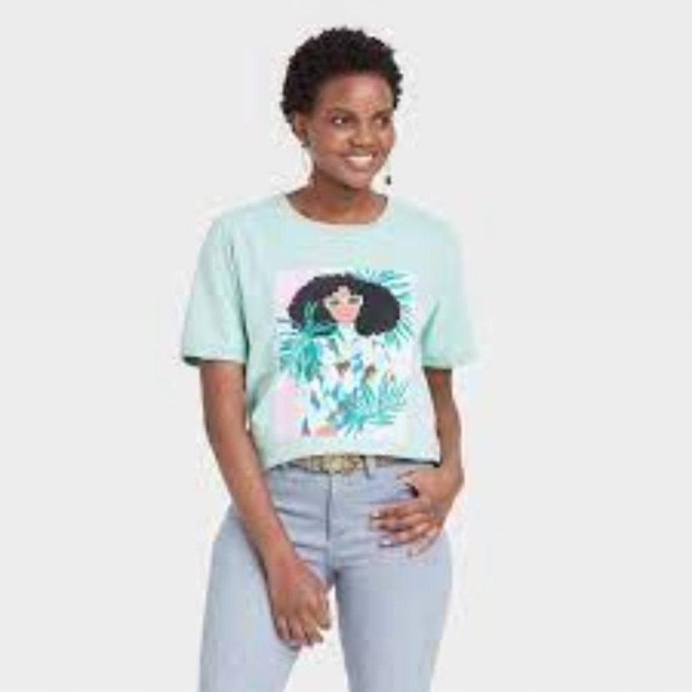 ⭐️ Bijou Karman Graphic T Shirt  Mint Green 100% Cotton Machine Wash